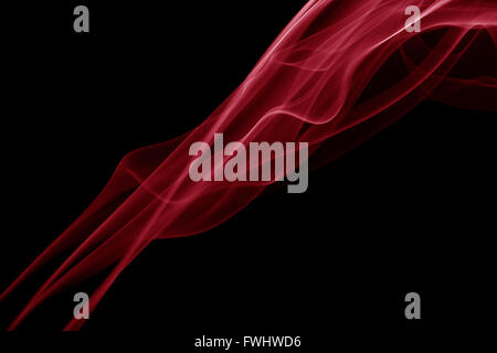 red smoke on the black background. Stock Photo