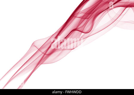 red smoke on the white background. Stock Photo