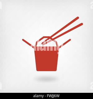Chinese food box logo. vector illustration - eps 10 Stock Vector