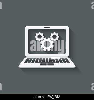 computer repairs symbol - vector illustration. eps 10 Stock Vector