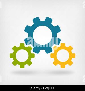 Development gears symbol - vector illustration. eps 10 Stock Vector