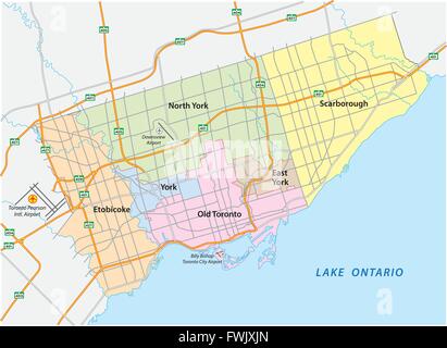 greater toronto area map Stock Vector Image & Art - Alamy