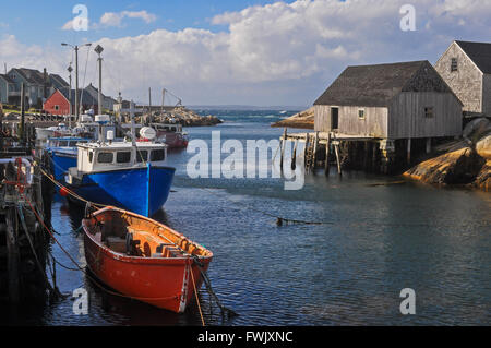 Fishing boats in Peggy's Cove Nova Scotia Stock Photo