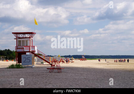 Pärnu beach in Estonia on a cloudy summer day Stock Photo