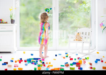 Colorful big lego blocks at a indoor playground Stock Photo - Alamy