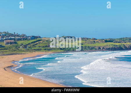 Bombo Beach, Kiama NSW  where a surfer suffered serious injuries in a shark attack on March 30th 2016 Stock Photo