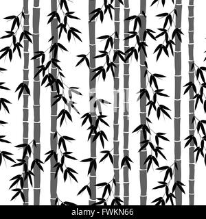 seamless bamboo wallpaper pattern Stock Photo