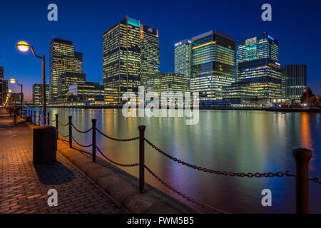 Canary Wharf, office buildings around Canary Wharf, London Stock Photo