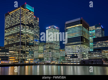 Canary Wharf, office buildings around Canary Wharf, London Stock Photo