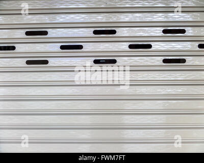 Over view to roller shutter door background Stock Photo