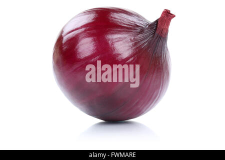 Red onion vegetable isolated on a white background Stock Photo