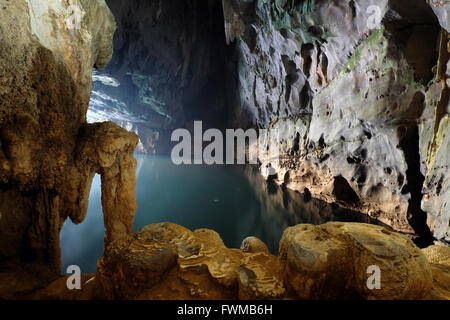 Phong Nha, Ke Bang cave, an amazing, wonderful cavern at Bo Trach, Quang Binh, Vietnam, is world heritage of Viet Nam Stock Photo