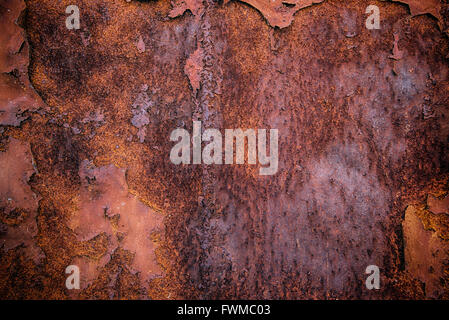 Rusty metal plate texture as background, hdr image Stock Photo