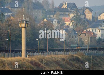 October 1985 - the Inner Border between Federal Republic of Germany (RFT) and German Democratic Republic Stock Photo