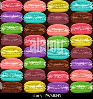 macaroon colorful seamless pattern. vector illustration - eps 10 Stock Vector