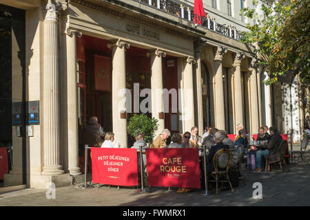 Outside terrace at Cafe Rouge in Cheltenham Stock Photo
