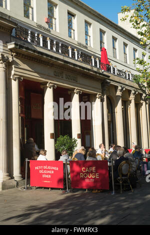 Outside terrace at Cafe Rouge in Cheltenham Stock Photo