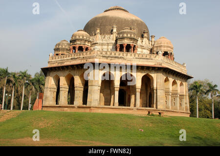 Mohammad Shah Sayyid Tomb, Lodhi Garden, New Delhi, Delhi, India, the third Sayyid ruler  who ruled from 1434-44 AD. Stock Photo