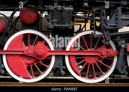 Red Wheels of Big Old Steam Locomotive from Orient Express Stock Photo -  Image of power, railroad: 50424664