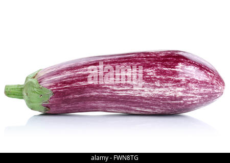Graffiti eggplant aubergine vegetable isolated on a white background Stock Photo