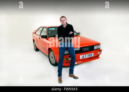 Actor Phil Glenister with the 'Ashes to Ashes ' TV show  Audi Quattro Coupe Stock Photo