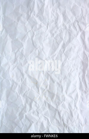 Wrinkled White paper using as background Stock Photo