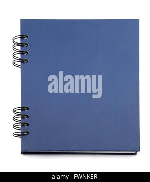 isolated deep blue notebook on white. Stock Photo