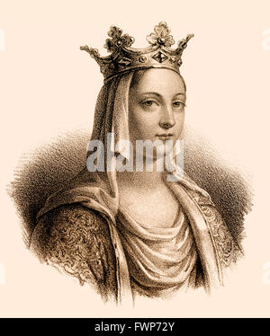 Clotilda, Clotilde, Chrothildis, Chrodechild, Doda, Chrodechild von Heristal, c. 650-692, Queen consort of Thierry III, 654-691, Stock Photo