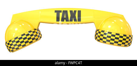 taxi service concept, 3D rendering isolated on white background Stock Photo