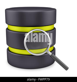 render of a database icon, isolated on white Stock Photo