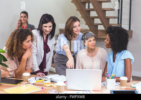 Group of interior designers interacting with each other Stock Photo