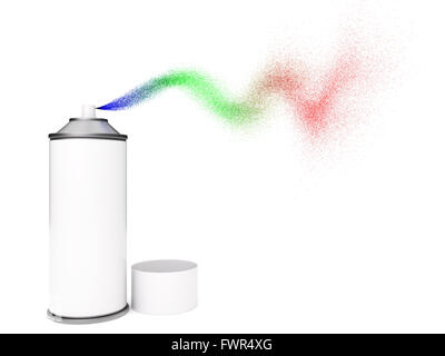 green aerosol spray can isolated on white background Stock Photo - Alamy