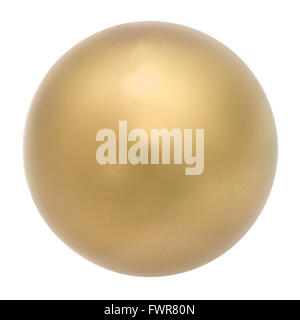 Golden sphere, abstract decoration, isolated on white background Stock Photo