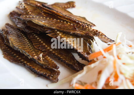 deep fried dry mackerel seafood Stock Photo