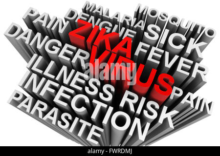 ZIKA Virus 3D Text Stock Photo