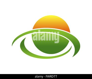 Sunrise Hill Eye Vector Stock Vector