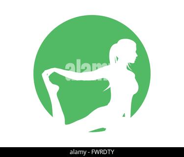 Silhouette Pilates Woman Logo Design Stock Vector Image & Art - Alamy