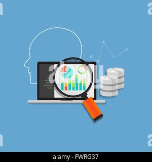 data analysis analytics mining database system Stock Vector