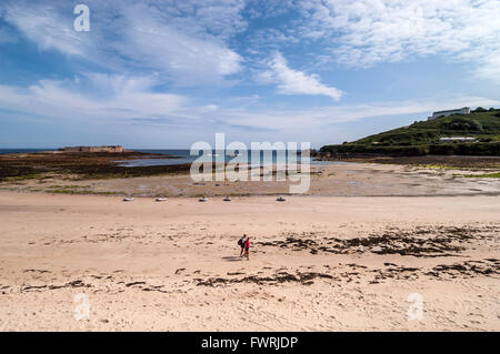 The beaches of Alderney in the Channel islands. Stock Photo