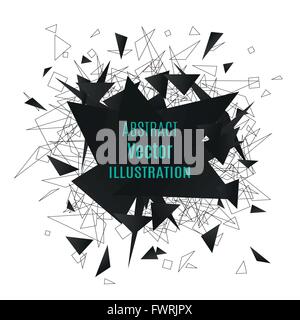 Abstract polygonal particles Stock Vector