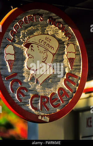 Lappert's ice cream shop sign in town of Lahaina on Maui, Hawaii, USA Stock Photo