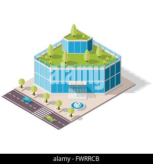 isometric school High-tech Stock Vector