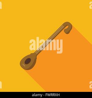 instrument veena flat Stock Vector