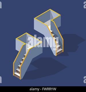 isometric Stairs to nowhere Stock Vector