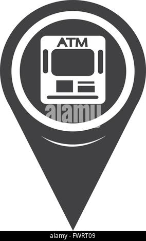 Map Pointer ATM Icon Stock Vector