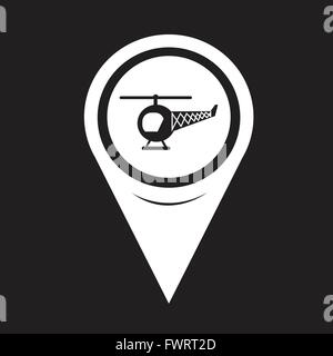 Map Pointer Helicopter Icon Stock Vector Image & Art - Alamy
