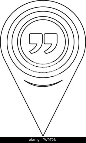 Map Pointer Quote Sign Icon Stock Vector Image & Art - Alamy