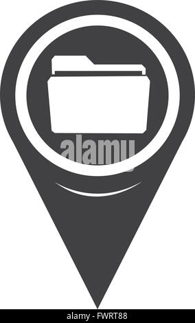 Map Pointer Folder Icon Stock Vector