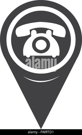 Map Pointer Old Phone Icon Stock Vector Image & Art - Alamy