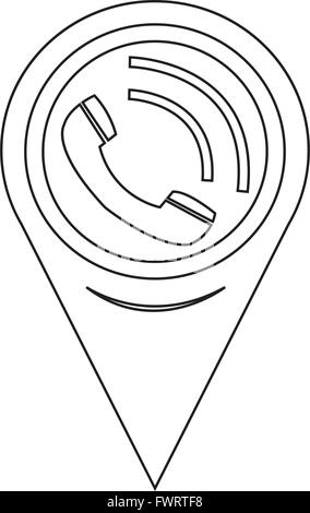 Map Pointer Old Phone Icon Stock Vector Image & Art - Alamy